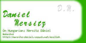 daniel mersitz business card