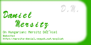 daniel mersitz business card